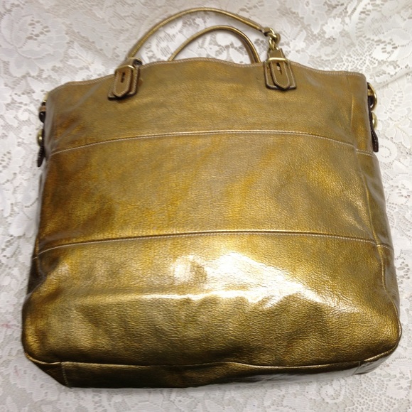 Coach Gold Vernis Enamel Shoulder Bag - Picture 9 of 13